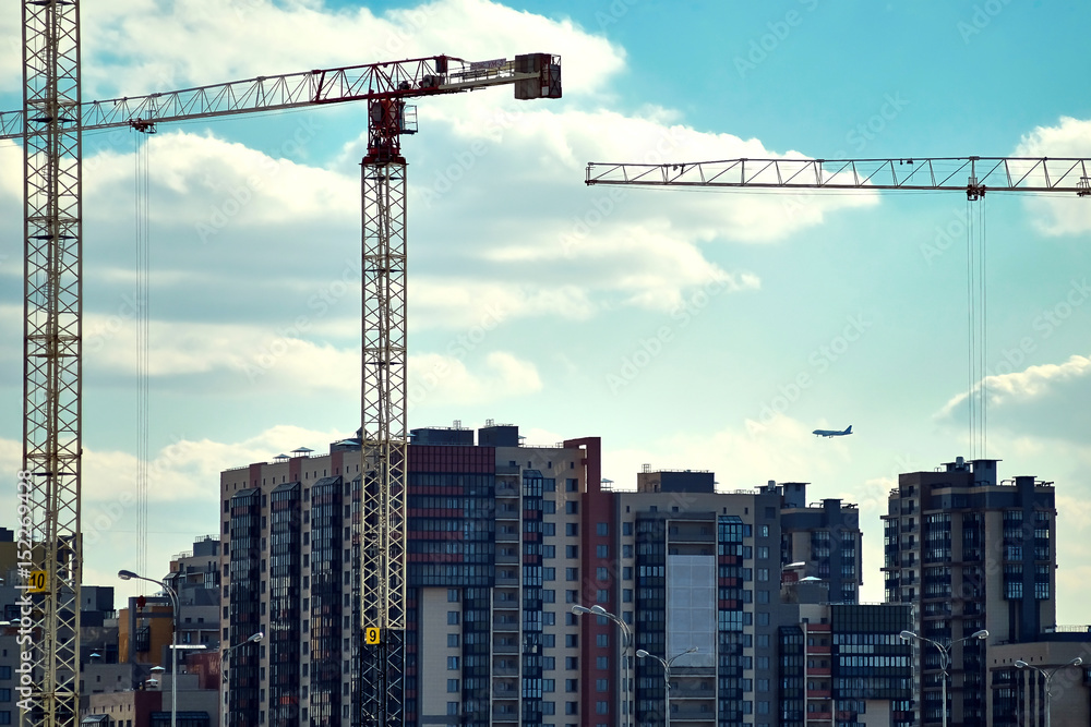 crane at a construction site