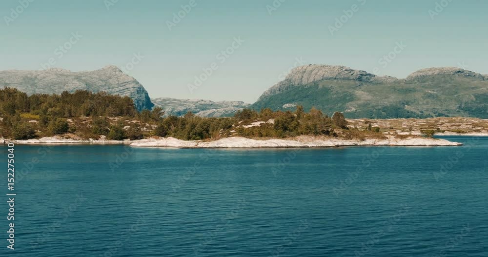 Coastal Boattrip On A Fjord, Norway - Cinematic Style Coastal Boattrip On A Fjord, Norway - Cinematic Style