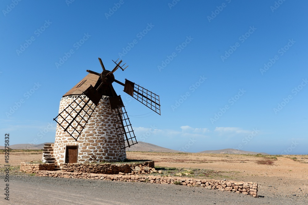 Fuerteventura, stone windmill Fuerteventura, stone windmill