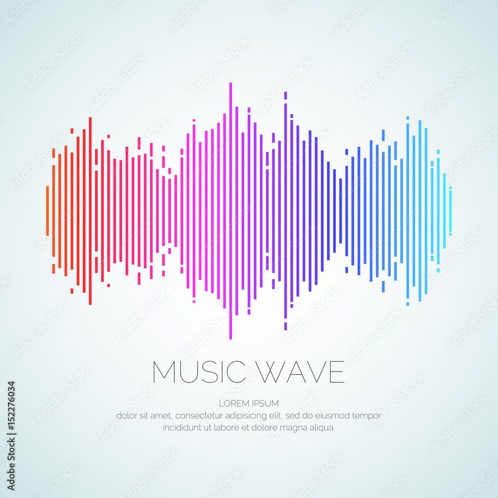 Poster of the sound wave from equalizer Poster of the sound wave from equalizer