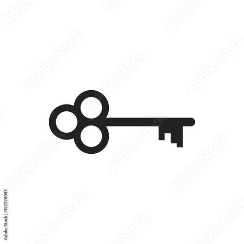 Key vector icon. Key flat illustration.