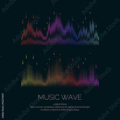Poster of the sound wave from equalizer