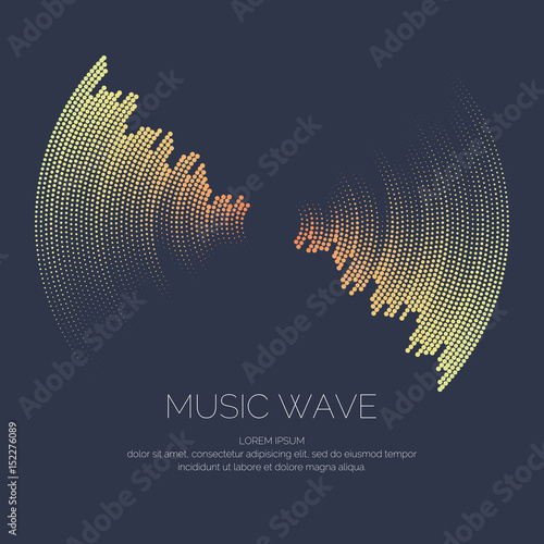 Vector poster of the sound wave.