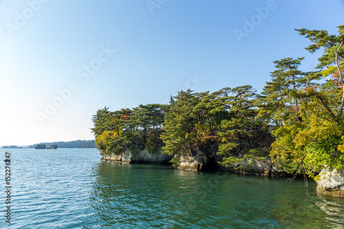 Matsushima with clear blue sky