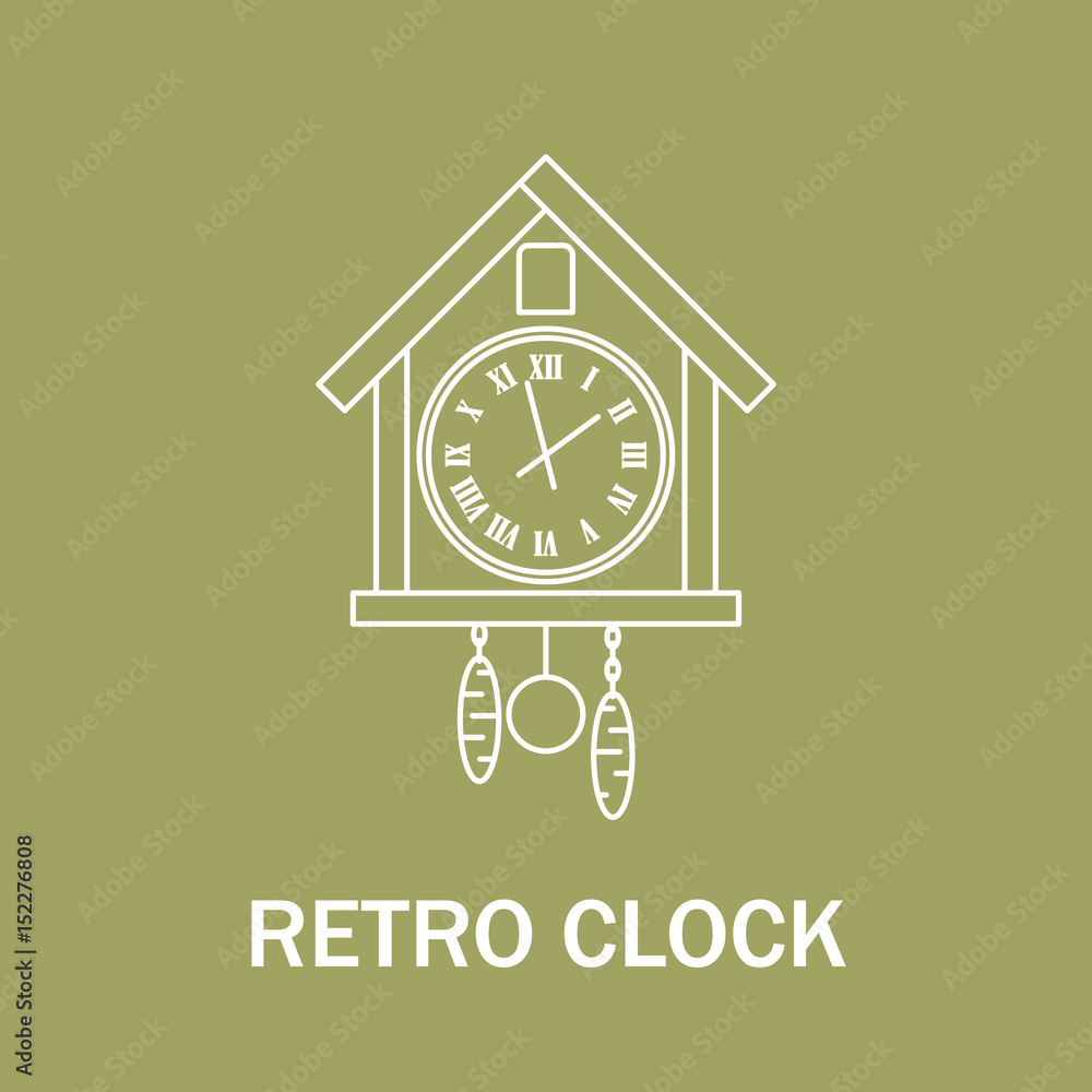 Time and clock sign. Watch icon. Line style illustration isolated. Retro design. Time and clock sign. Watch icon. Line style illustration isolated. Retro design.