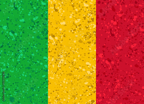 mali flag grunge illustration
