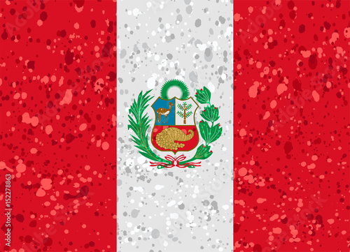 peru flag grunge illustration
