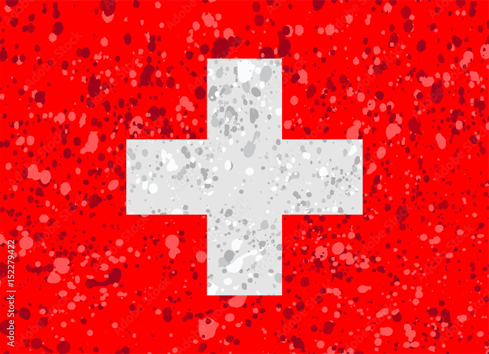 Fototapeta premium switzerland flag grunge illustration