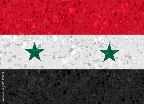 syria flag grunge illustration
