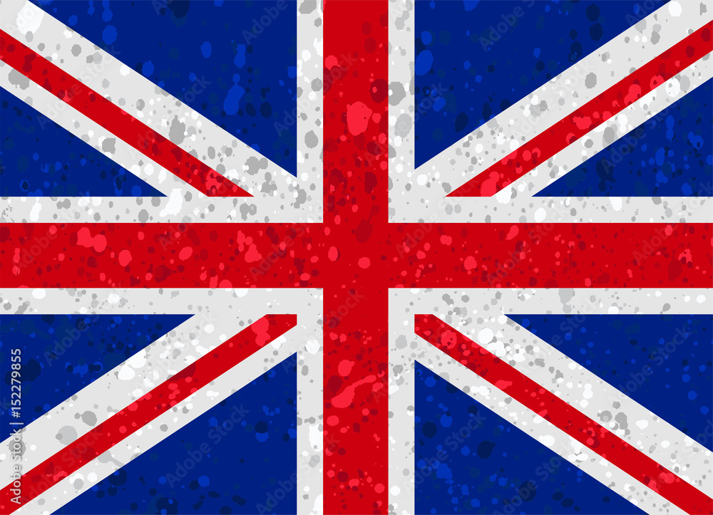 Fototapeta premium united kingdom flag grunge illustration