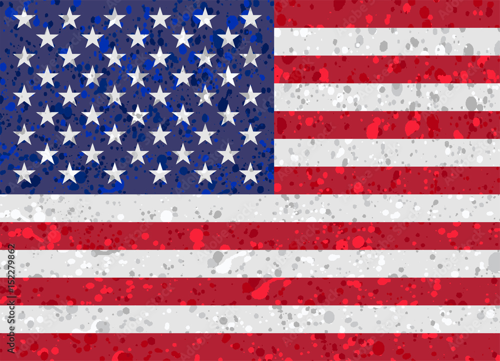 Fototapeta premium united states flag grunge illustration
