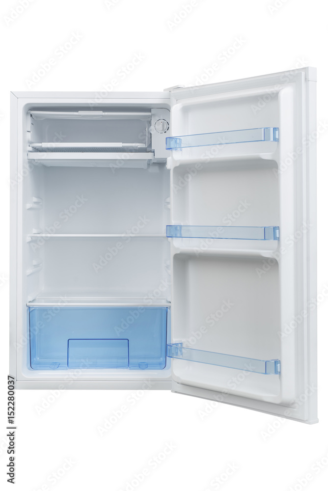 White refrigerator isolated on white background White refrigerator isolated on white background