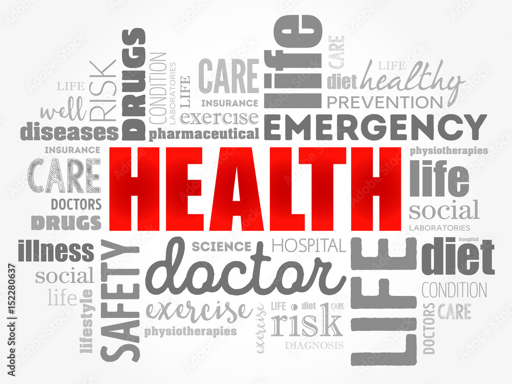 HEALTH word cloud collage, concept background HEALTH word cloud collage, concept background