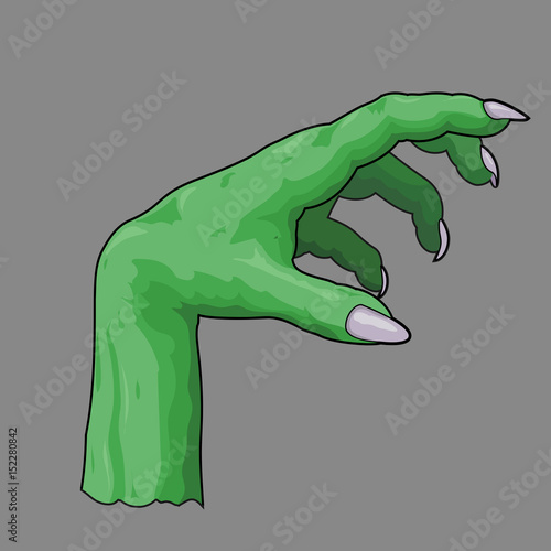 illustration of a zombie hand