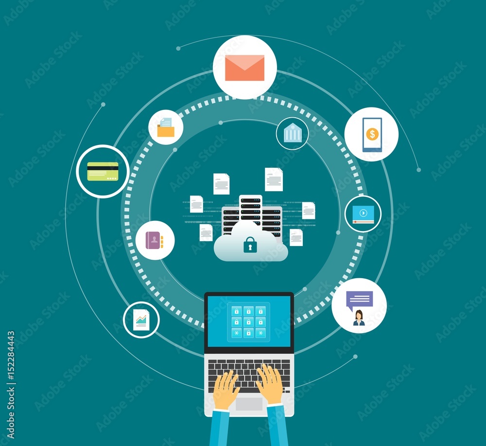 flat vector technology internet cyber security design concept and data security concept
flat vector technology internet cyber security design concept and data security concept