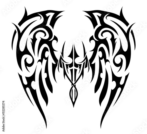 Wings tattoo tribal art