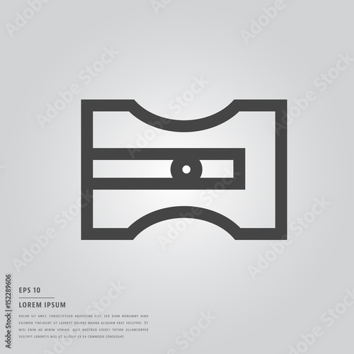 Lorem ipsum text and pencil sharpener