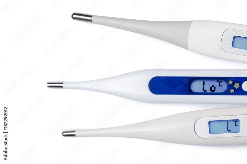 Electronic modern thermometer isolated Electronic modern thermometer isolated