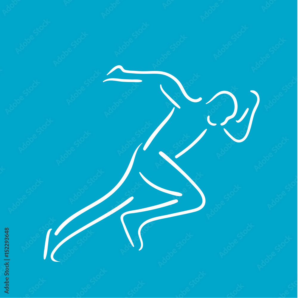 silhouette homme,course vitesse