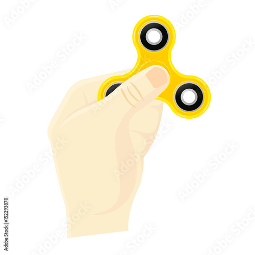 Hand spinner flat vector illustration