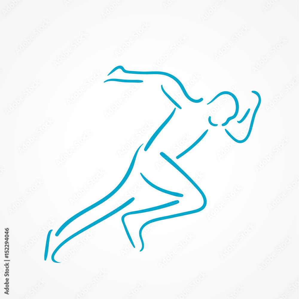 silhouette coureur silhouette coureur