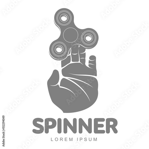 Hand spinner vector logo template