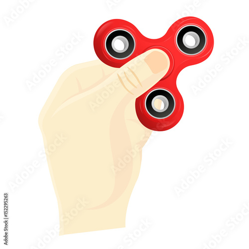 Hand spinner flat vector illustration