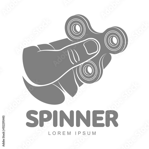 Hand spinner vector logo template