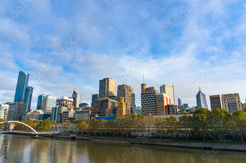 Beautiful Melbourne cityscape on sunny morning © Olga K