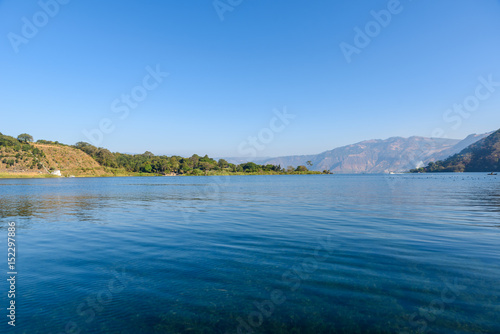 Shore of San Lucas Toliman - village at lake Atitlan  Department of Solola in Guatemala
