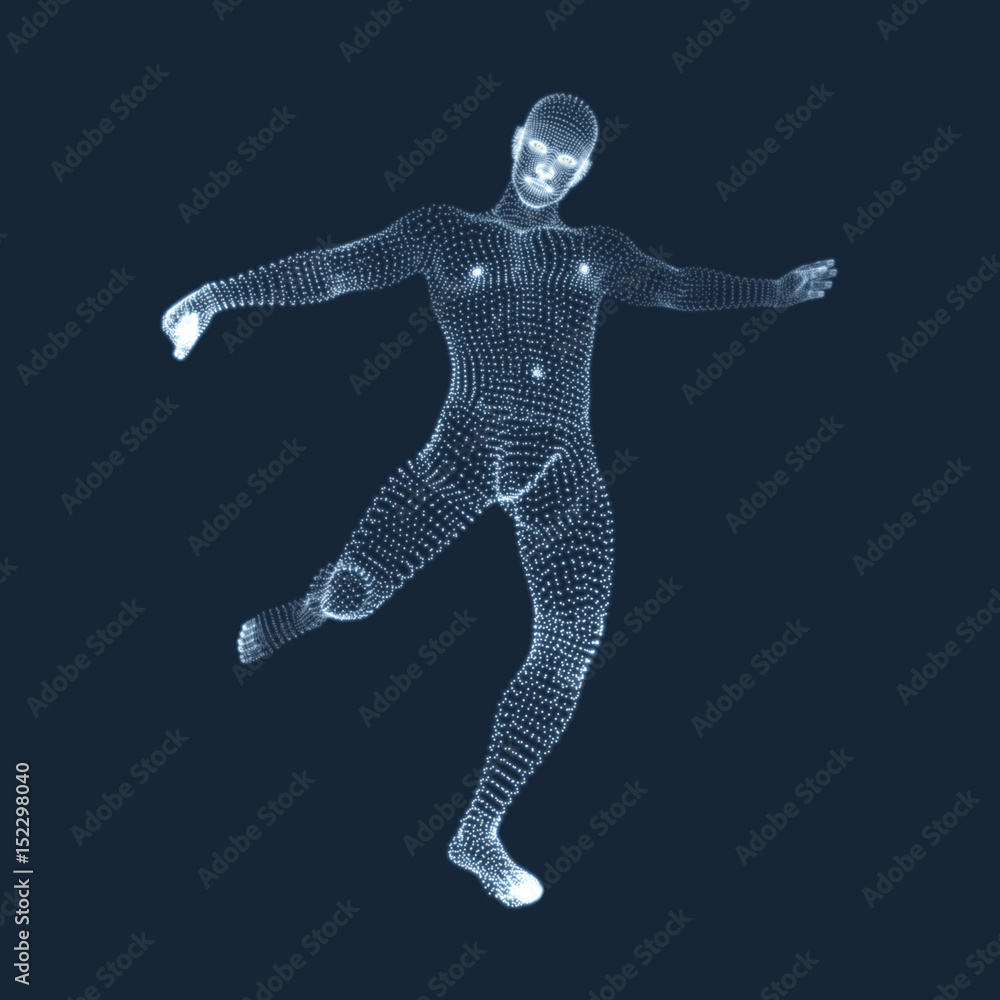 A football player from particle. Sports concept. 3D Model of Man. Human Body. Sport Symbol. Design Element. Vector Illustration.A_R_00_200x200 A football player from particle. Sports concept. 3D Model of Man. Human Body. Sport Symbol. Design Element. Vector Illustration.A_R_00_200x200