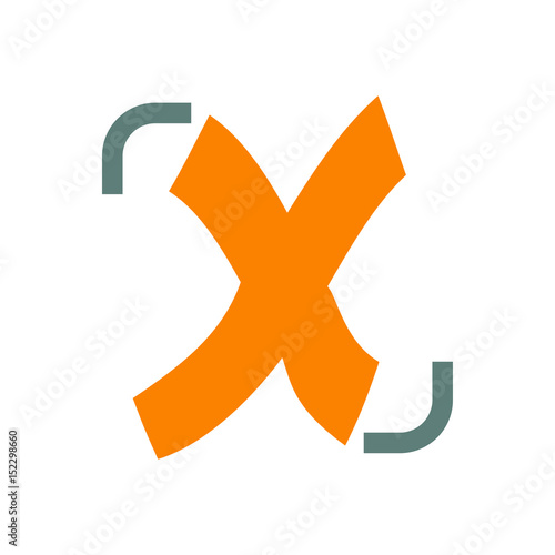 Logotipo seleccion gris y naranja en fondo blanco