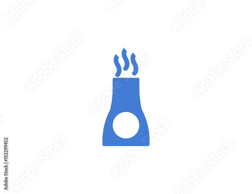 Flat vector power plant heavy industry