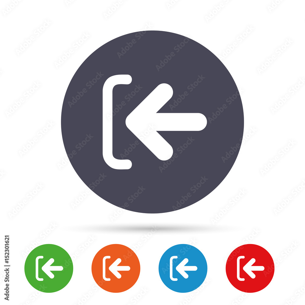 Login sign icon. Sign in symbol. Arrow. Login sign icon. Sign in symbol. Arrow.