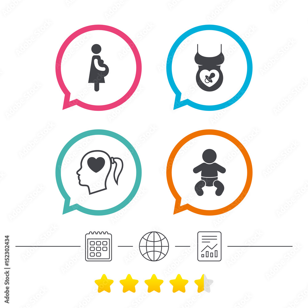 Maternity icons. Baby infant, pregnancy, dummy. Maternity icons. Baby infant, pregnancy, dummy.