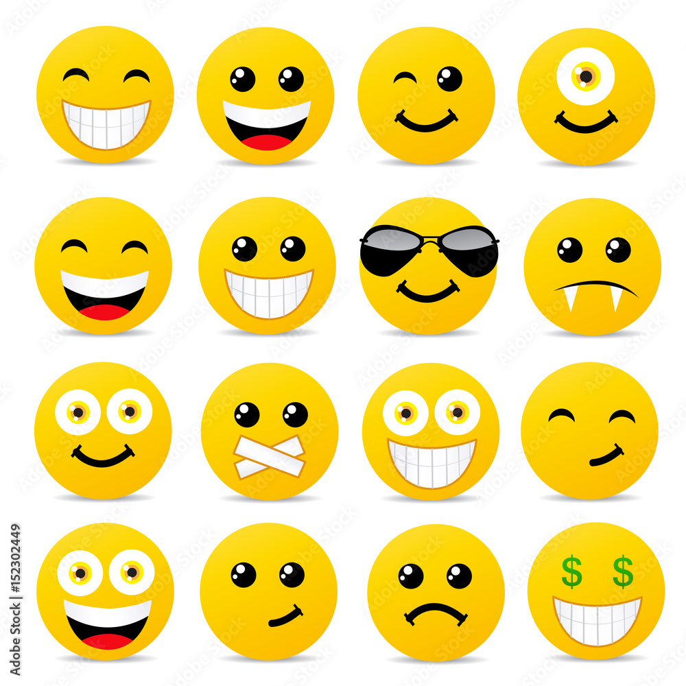 Modern yellow laughing happy smile Modern yellow laughing happy smile