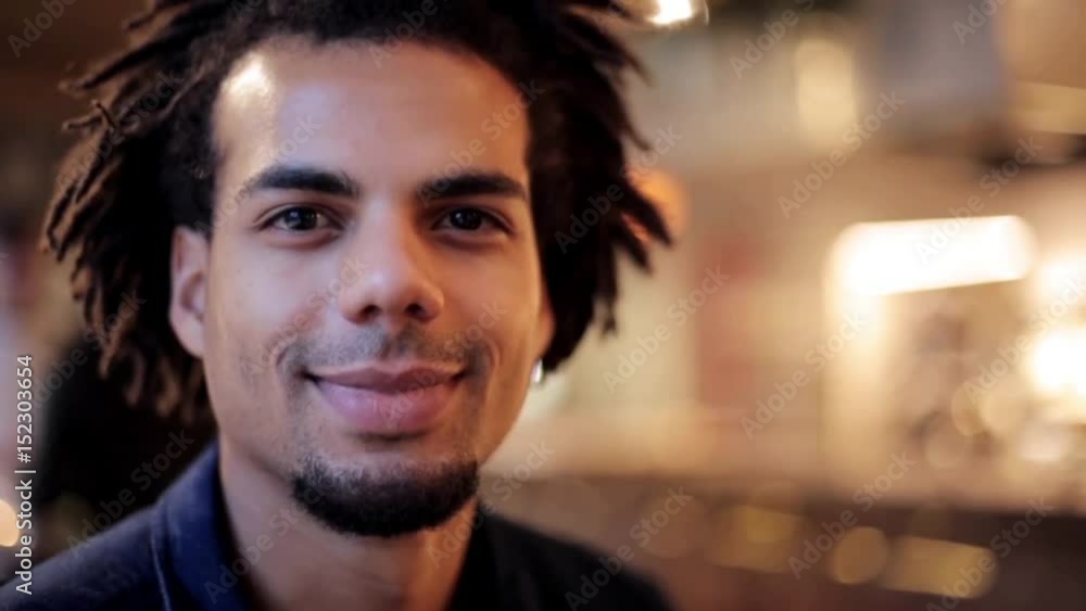 face of happy smiling afro american man face of happy smiling afro american man