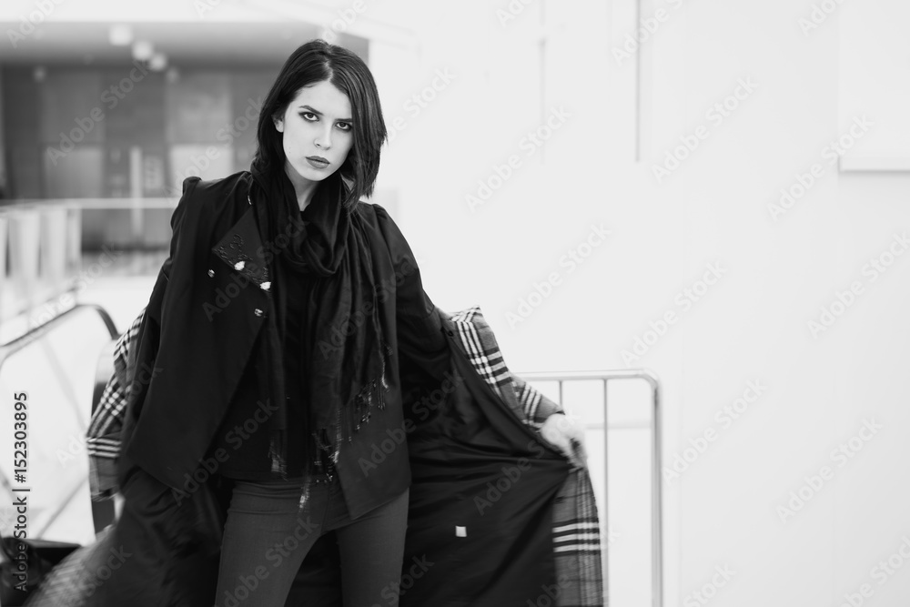 Portrait of stylish woman in coat Portrait of stylish woman in coat