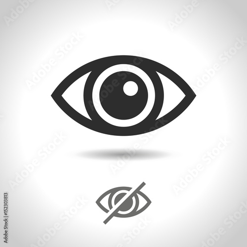 Eye icon. visible - invisibility symbol, vector, eps