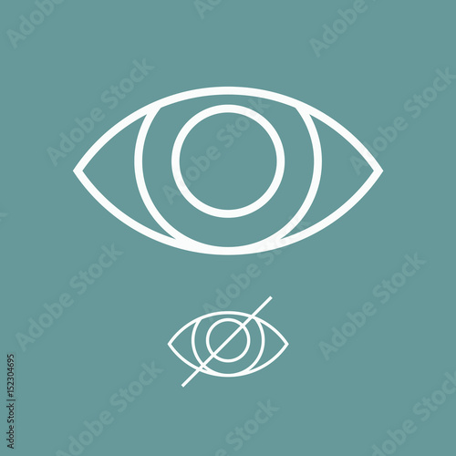 Eye icon. visible - invisibility symbol, vector, eps