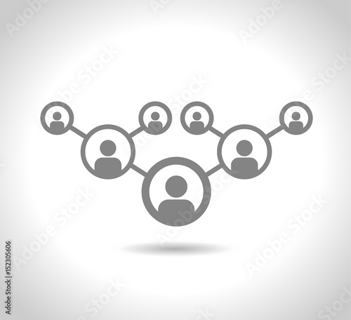 social network icon, people network illustration. vector, eps 10