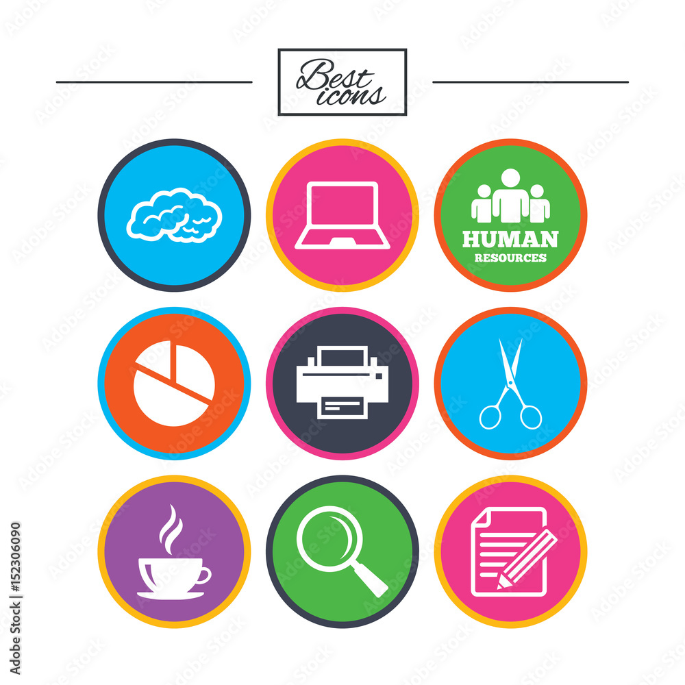 Office, documents and business icons. Office, documents and business icons.