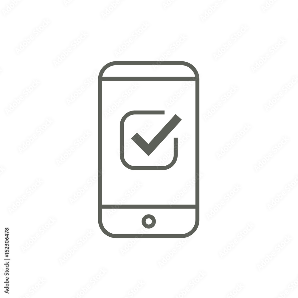 Vector check mark mobile icons. Flat icons for web and mobile applications. Vector check mark mobile icons. Flat icons for web and mobile applications.