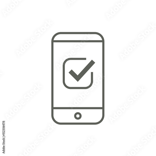 Vector check mark mobile icons. Flat icons for web and mobile applications.