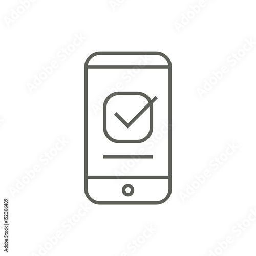 Vector check mark mobile icons. Flat icons for web and mobile applications.