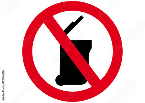 Schild Mülltonne verboten