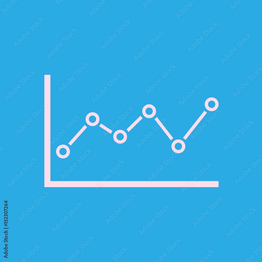 Graph chart icon. Diagram symbol. Flat design style. Graph chart icon. Diagram symbol. Flat design style.