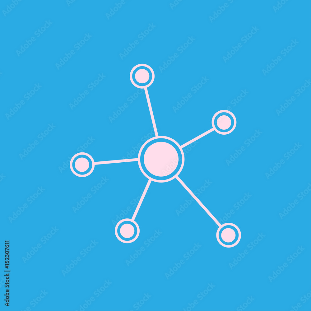 Social network single icon. Global technology. The network of social connections in the business.