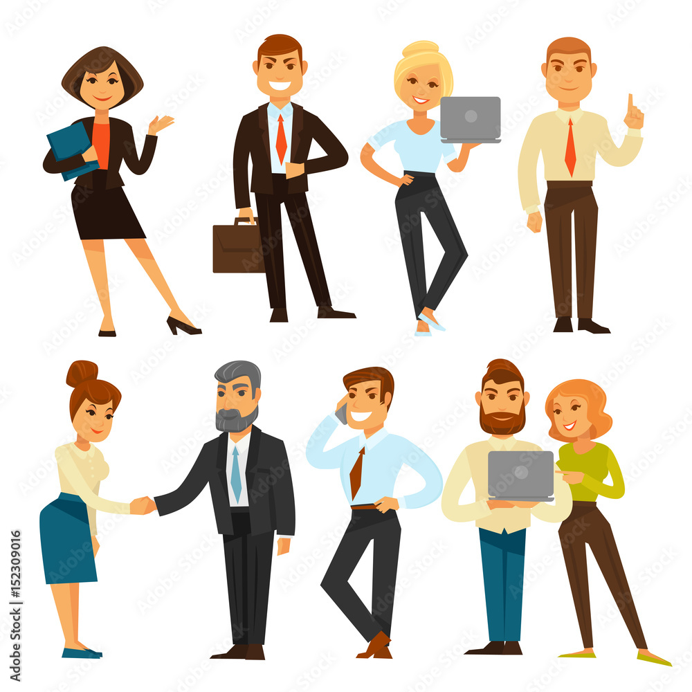 Business people while working time template vector illustration Business people while working time template vector illustration
