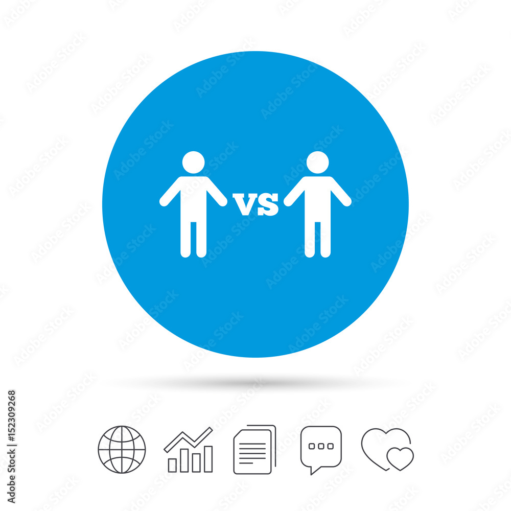 Player vs player sign icon. Games symbol. Player vs player sign icon. Games symbol.